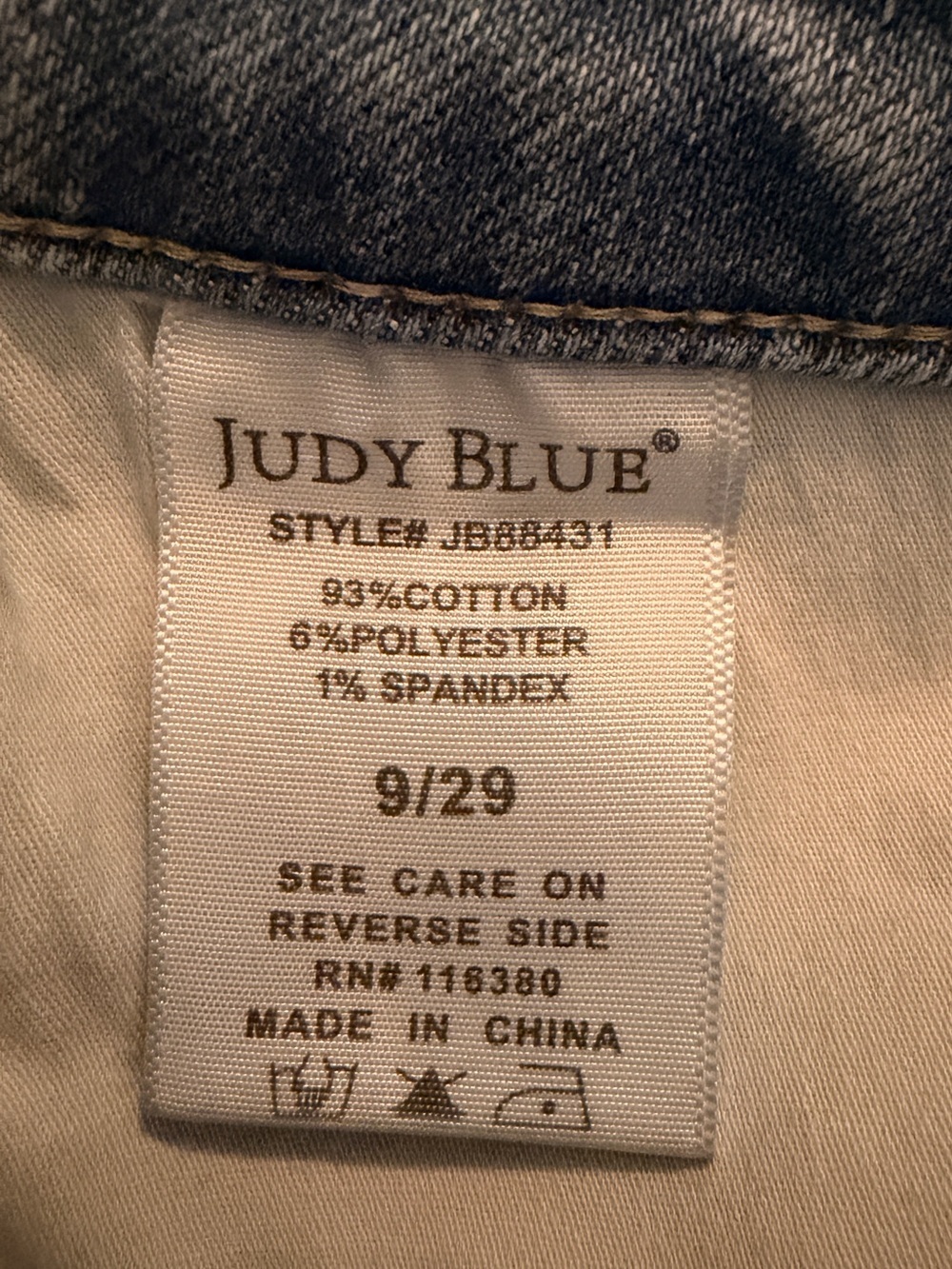 JUDY BLUE 9/29 High-Rise Tummy Control Top Ripped Skinny Jeans - Picture 5 of 11